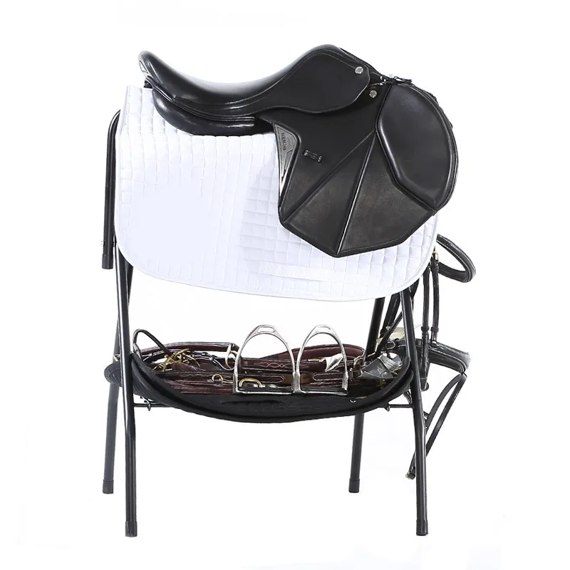 Factory Wholesales Equestrian Portable Fold Down Saddle Rack Collapsible Foldable Horse Saddle Stand Rack