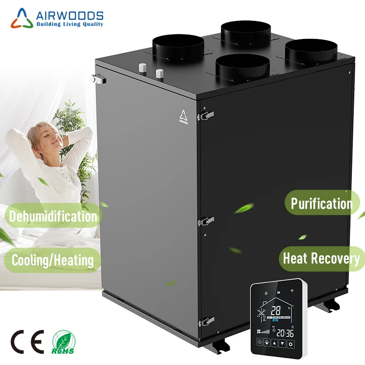 37/42 noise dB(A) China vertical hperv system for villa application with GMCC DC inverter compressor