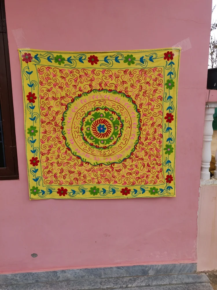 Cotton Embroidered Table Cover Kitchen Table Covers Handmade Beautiful Suzani Table Cover Indian Cotton