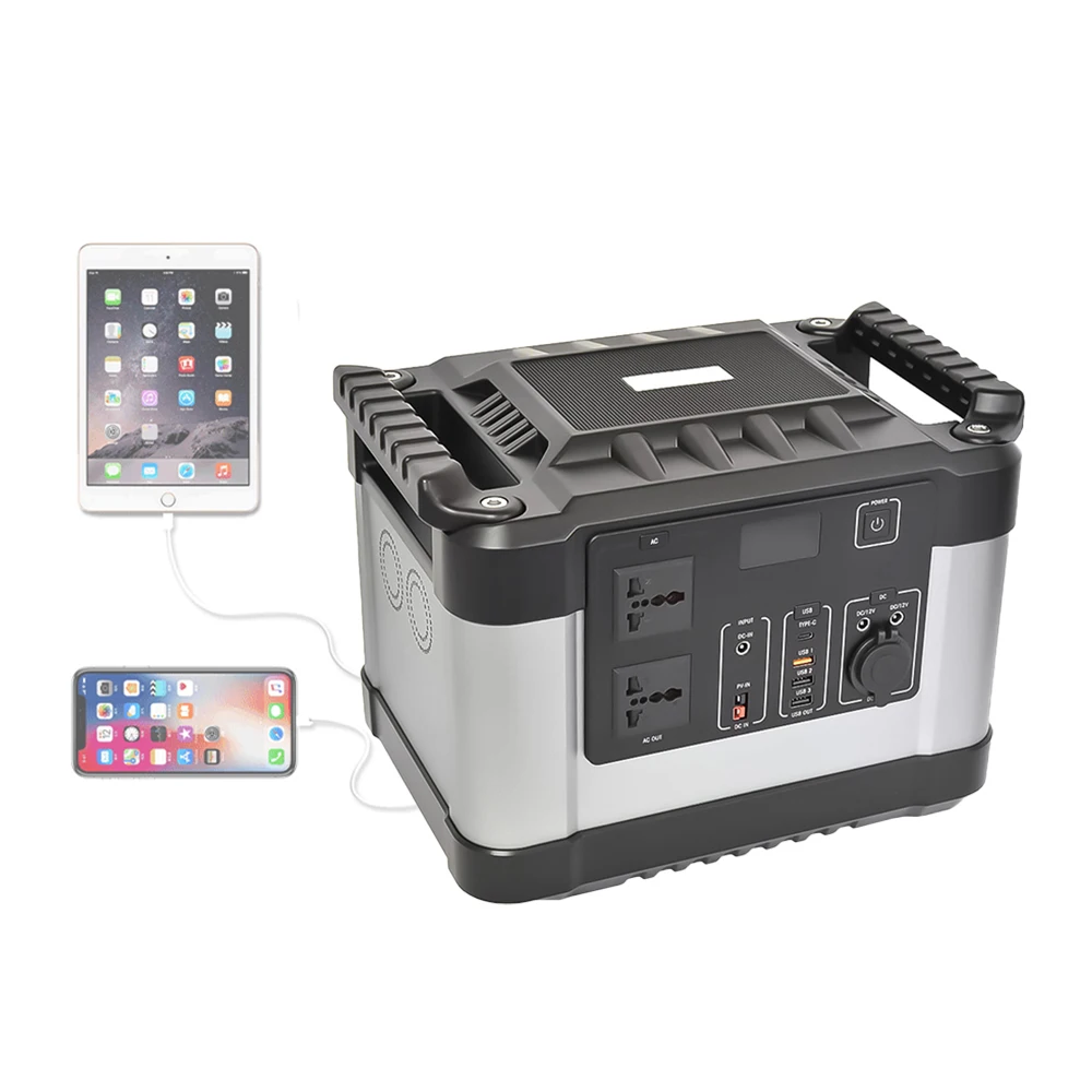 
Huge Capacity Portable NMC Battery Charger AC DC USB Multi Power Bank Station 1000W Power Storage Suitable for Outdoor 