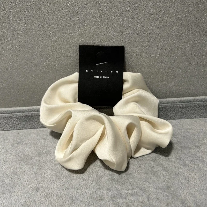 Fashion Large Scrunchies Pure Color Silk Hair Band Good Elastic Ties for Girls