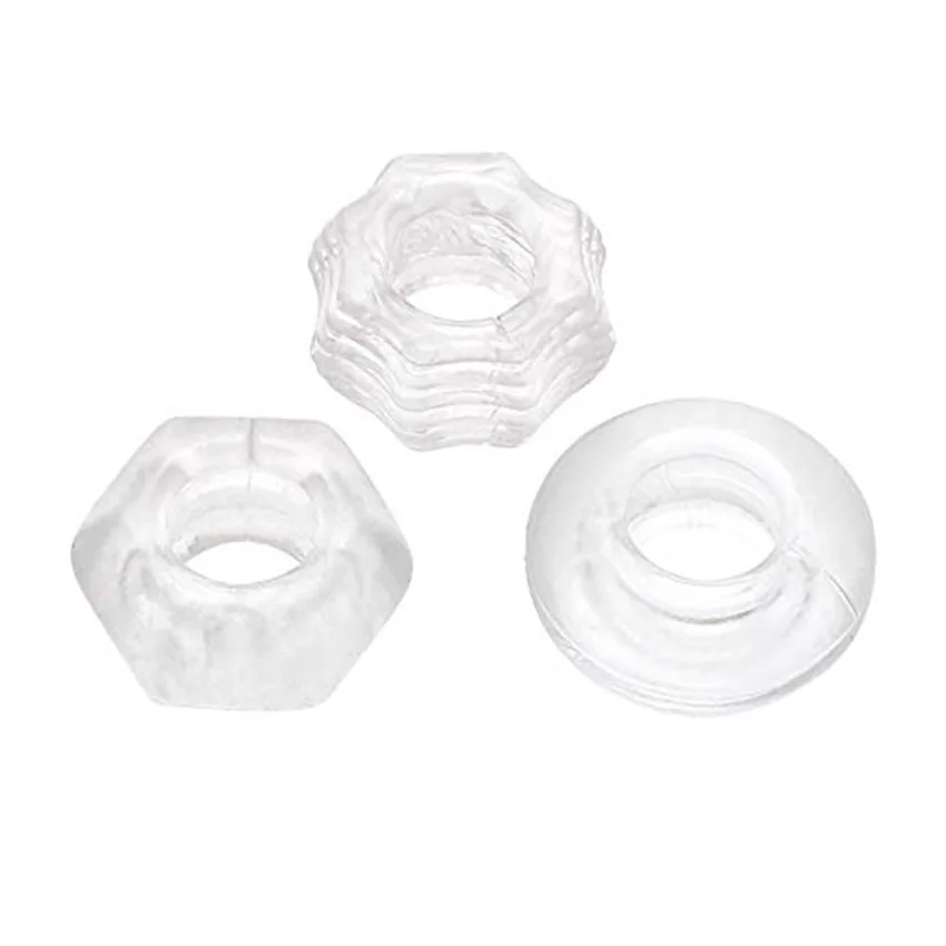 Penis Rings for Men Delay Ejaculation Erotic Sex Toys Cock Rings for Small Penis Love Ring Elastic Dick Enlargement Extender Set