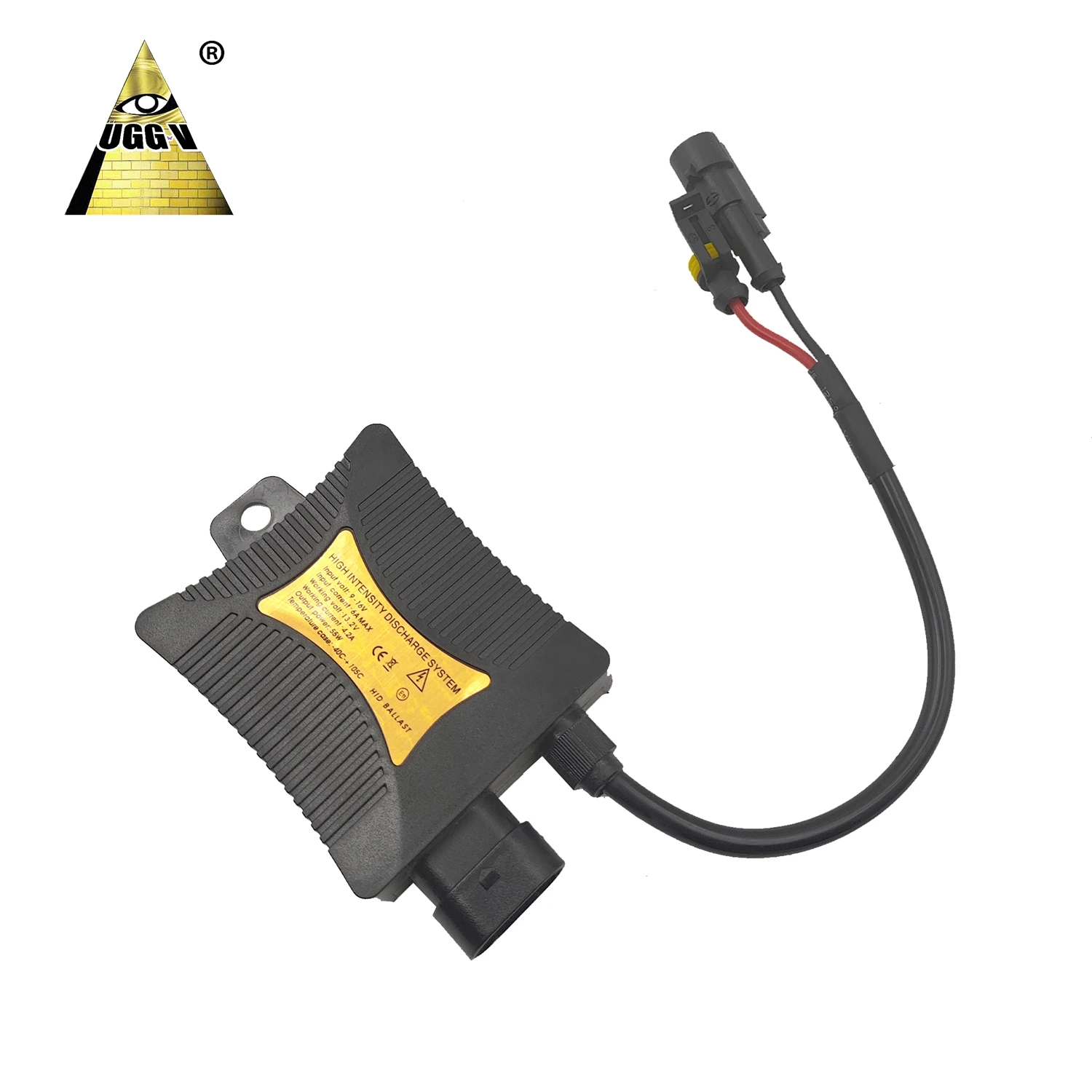 UGGV Slim Digital HID Ballast 55 Watts For HID kit H11 H7 H8 H9 H4 H1 9005 9006 Universal Fit (Pack of 1)