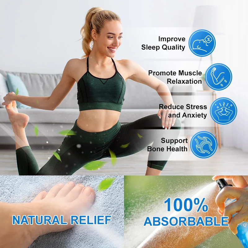 Private Label Ease Leg Cramps Pure Organic Magnesium Spray