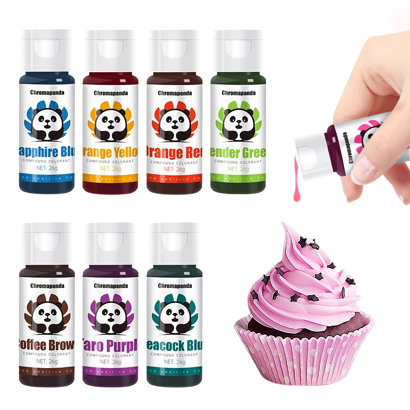 Chromapanda Factory Price 10ml  Food Gel Coloring Food Dye Blue Purple Natural Food Color Multiple Colors For Macarons Ice Cream