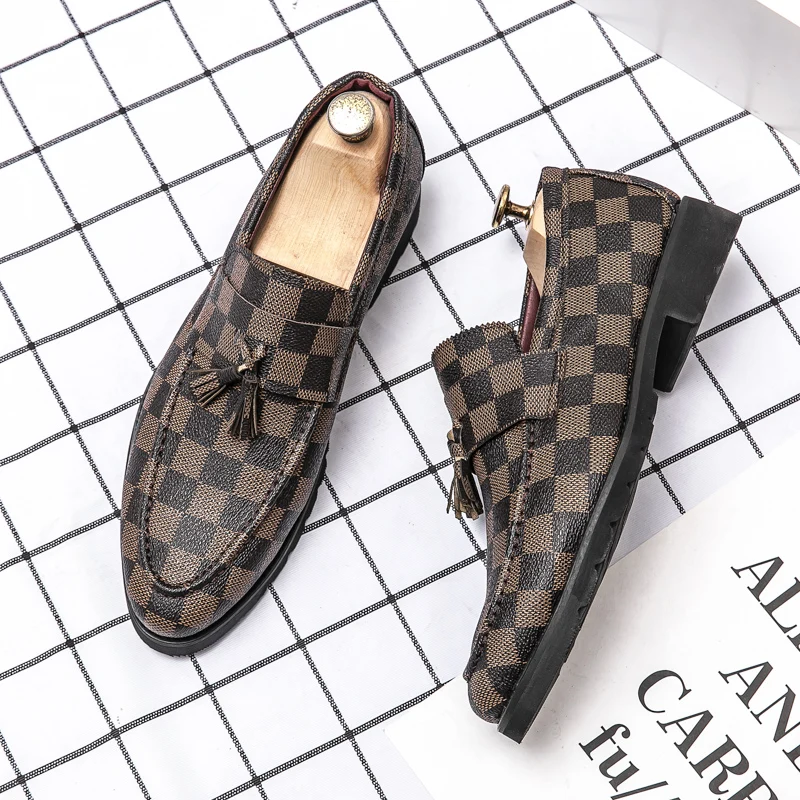 Men Business Casual Pu Leather Loafers For Man Slip On Formal Office Official Shoe Of Male Party Wedding Dress Shoes