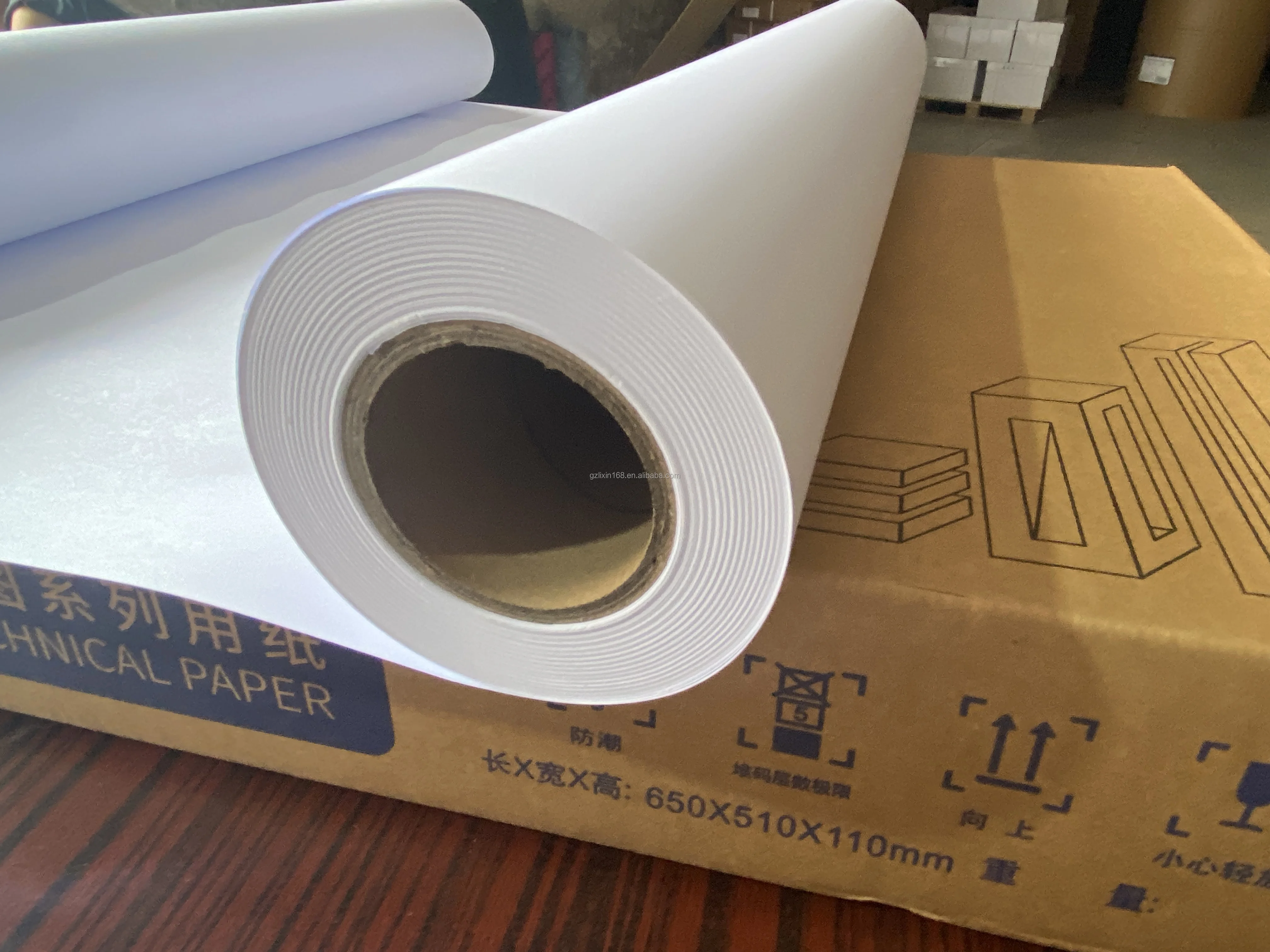 80gsm  1070mm*100yards  Heavy Duty Drafting Paper For Wide Format And Large Scale Printing Projects With Enhanced Durability