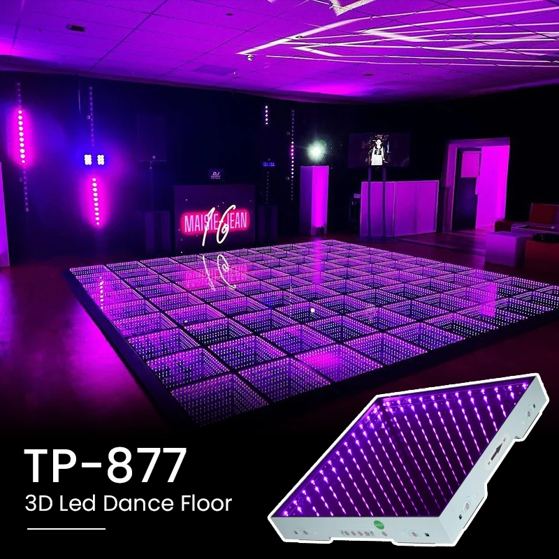 abyss mirror 3d luminous waterproof led neon rainbow demountable mobile dance floor