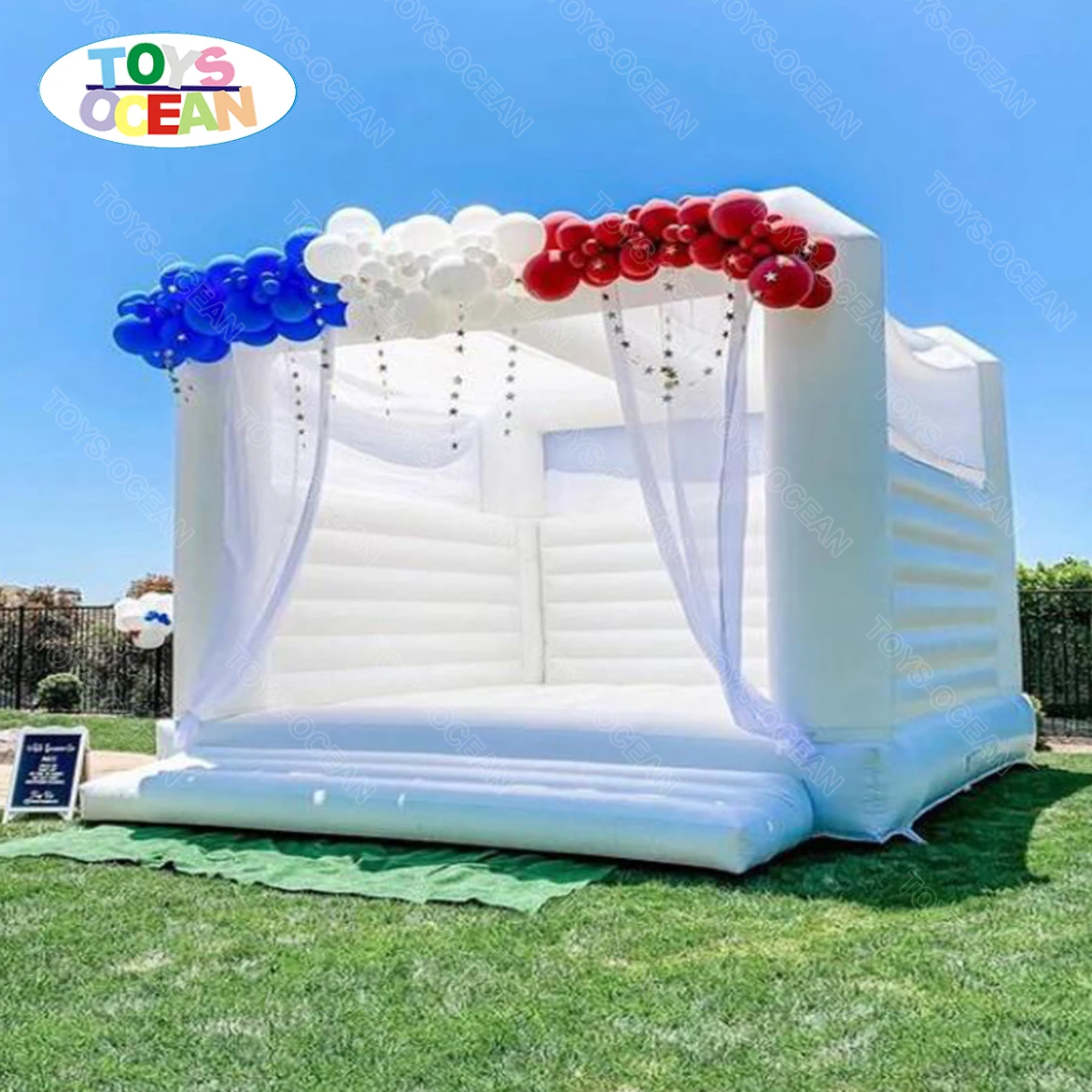 
New Commercial White Bouncy Castle Wedding Inflatable Bounce House Bouncy Jumping Bouncer for Sale 