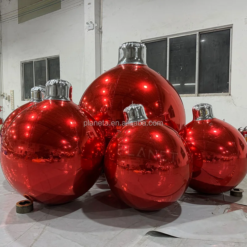 High Quality Giant PVC Inflatable Christmas Mirror Balls Large Inflatable Oversized Christmas Sphere Ornament Ball
