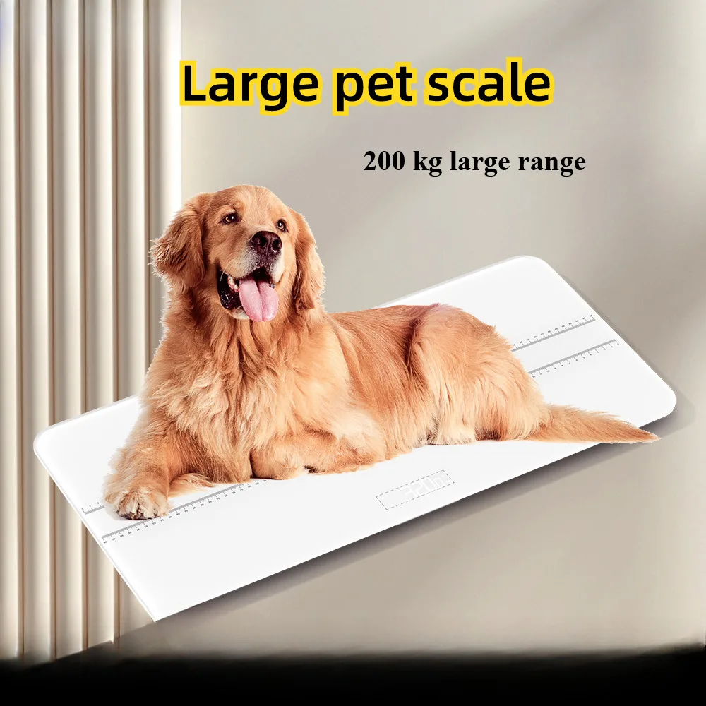 Large Size Plane Household 100kg Digital Electronic Weighing Dog Cat Pet ABS plastic glass Platform Smart APP LED Weight Scale