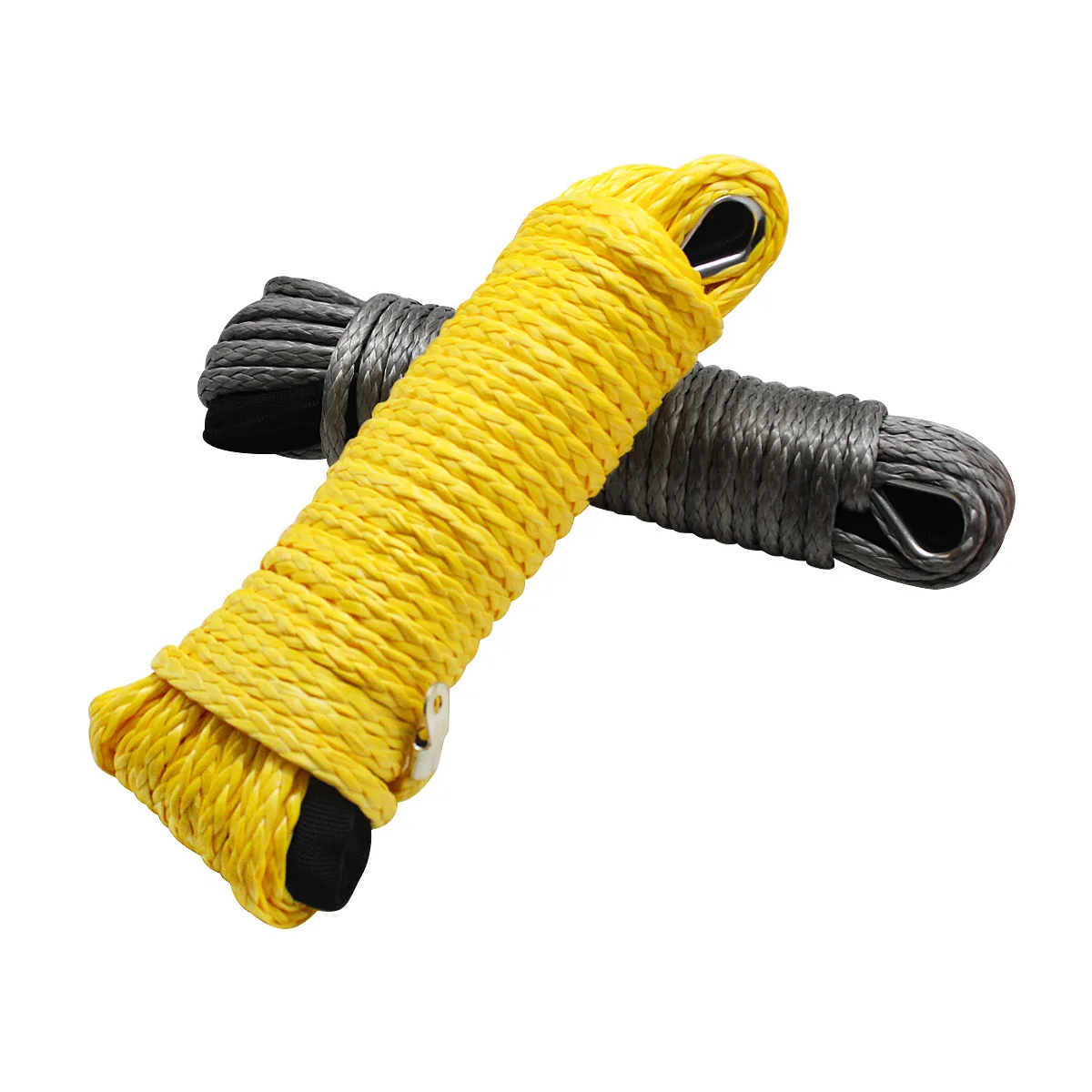 Manufacturer Braided UHMWPE synthetic winch rope towing rope winch line for cars Vehicle recovery marine boats tug boa