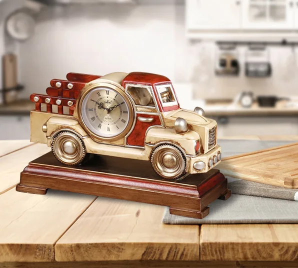 Car shaped tabletop truck luxury desk clock 1323M