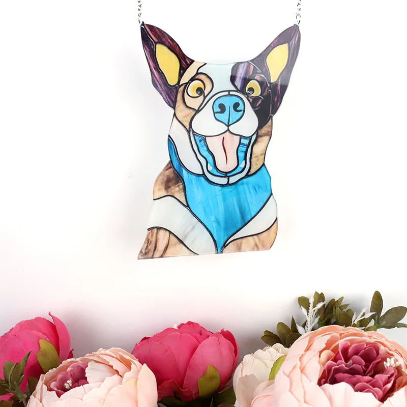 
Pet Pattern Ornaments Hanging Painted Cartoon 3D Cats Bedroom Living Room Window Decoration 