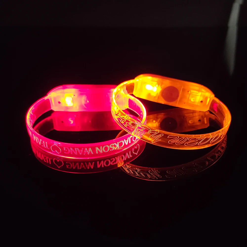 Wholesale 3 Flashing Modes Ultrahigh Bright LED Light Up Bracelet Glow in the Dark Sparkle Wristband for Event Festival Party
