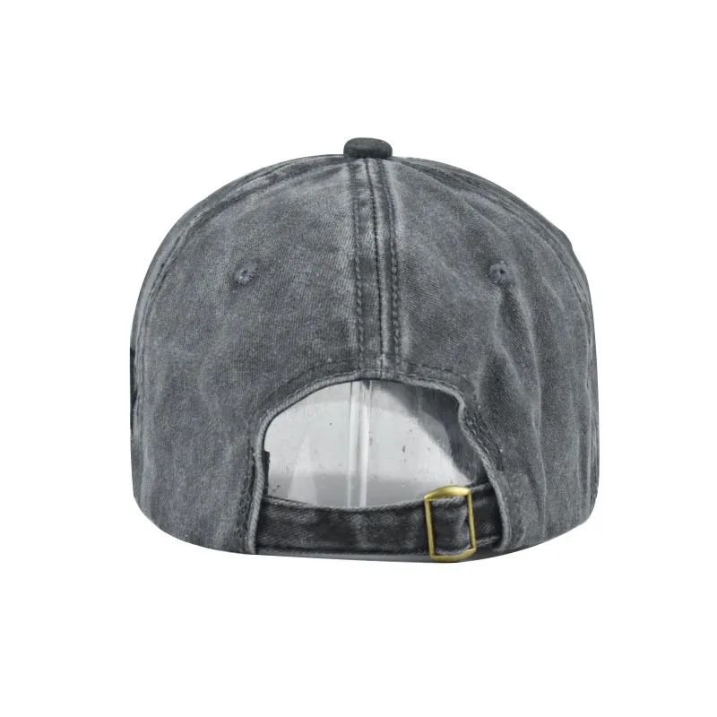 All Cotton NY Denim Baseball Cap for Men Vintage Washed Caps Women Dad Hat Letter Embroidery Sports Trucker Cap Bone Casquette