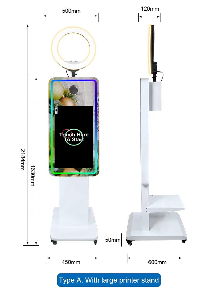 New Trend LCD Touch Screen Digital Photo Booth Kiosk Camera Adjustable DSLR Selfie Mirror Photo Booth