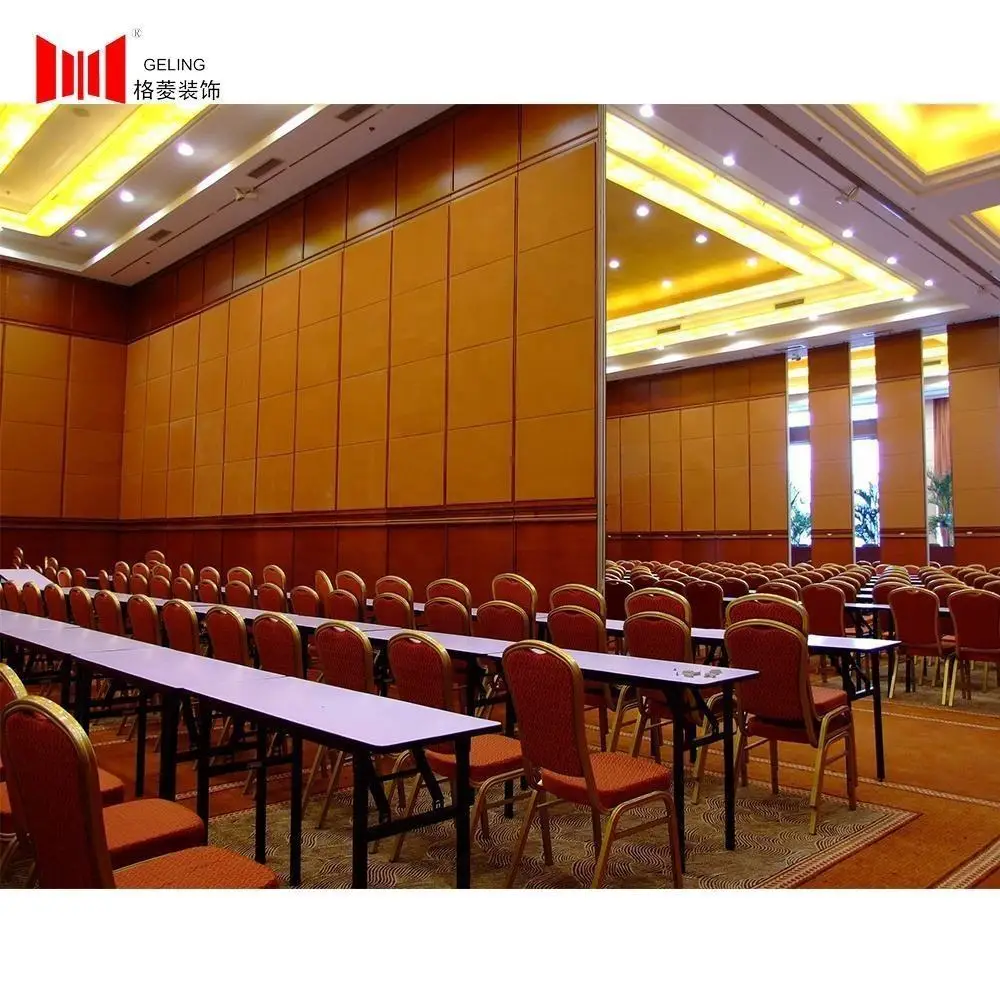 65mm luxury customized acoustic hotel movable fold wall partition with door temporary walls