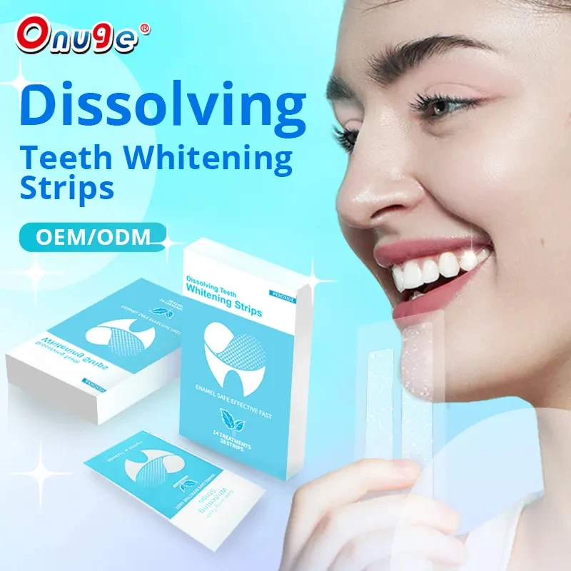 Diamond Teeth Whitening Strip Peroxide Dissolving PAP Oral Dissolving Strips OEM ODM Packaging