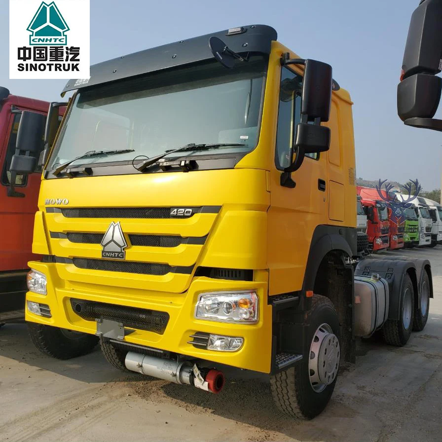 95%New Liangshan Sinotruck HOWO 10 Wheels 6X4 Tractor Truck Trailer Head 375Hp/371HP Used Tractors
