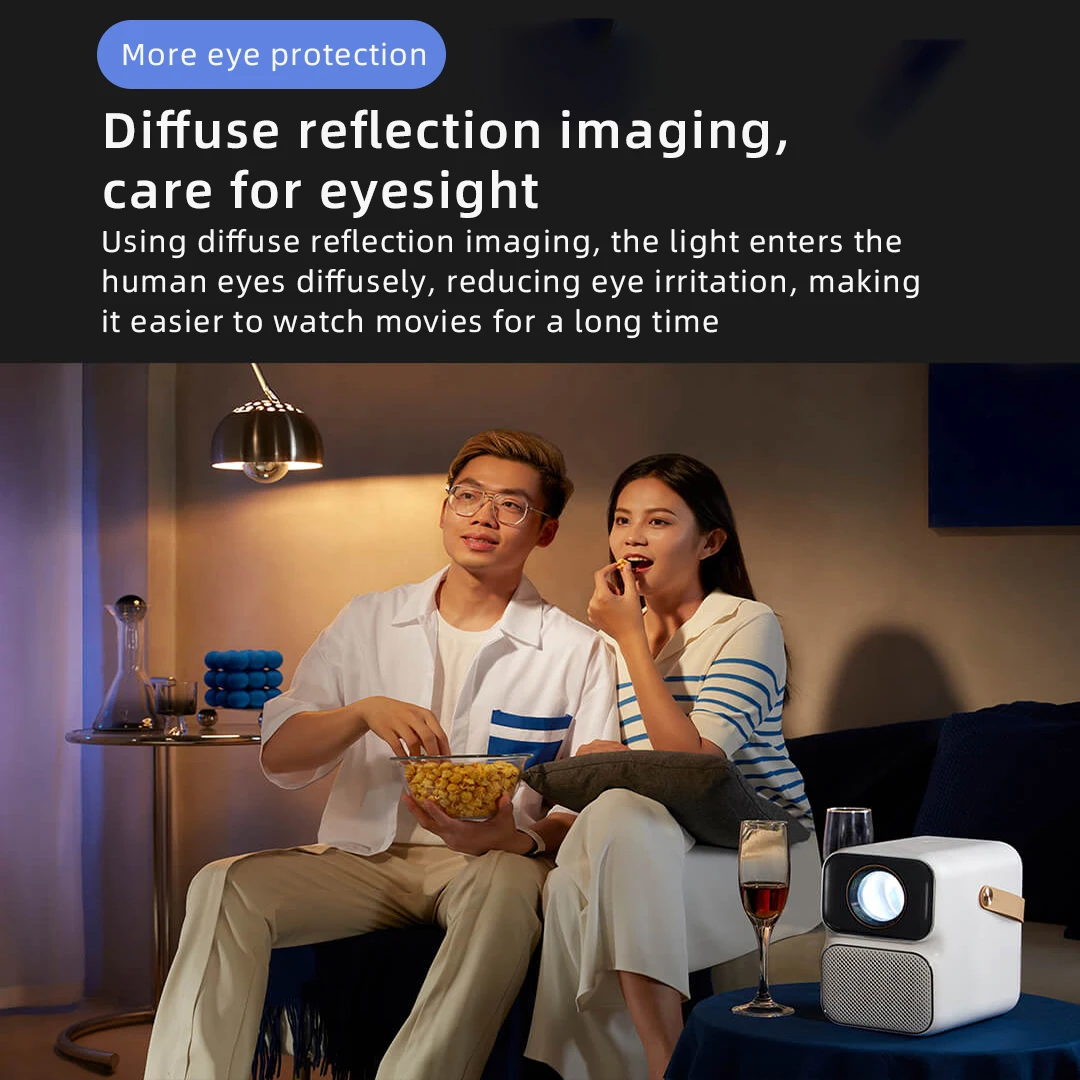 Wanbo T6 MAX Portable 1080p Android Projector 1080P 5G Wifi 550 Ansi Lumens 2G+16G T6Max Smart Portable Led Projector