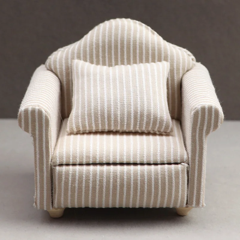 1 12 Scale Doll House Living Room Sofa Couch Dollhouse Furniture Accessories Miniature Chair Armchair