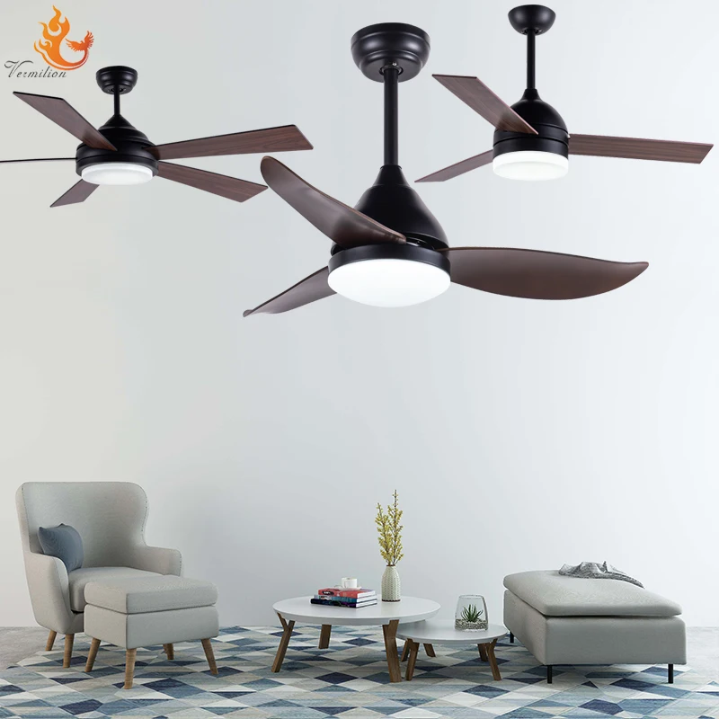 new arrival 52 inch palm-leaf ventilation decorative Crystal Body Led Ceiling Fans with remote control light with fan