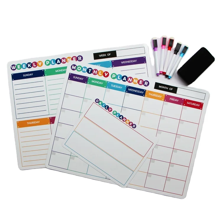 Custom  Magnetic Daily Planner weekly sticker pet membrane