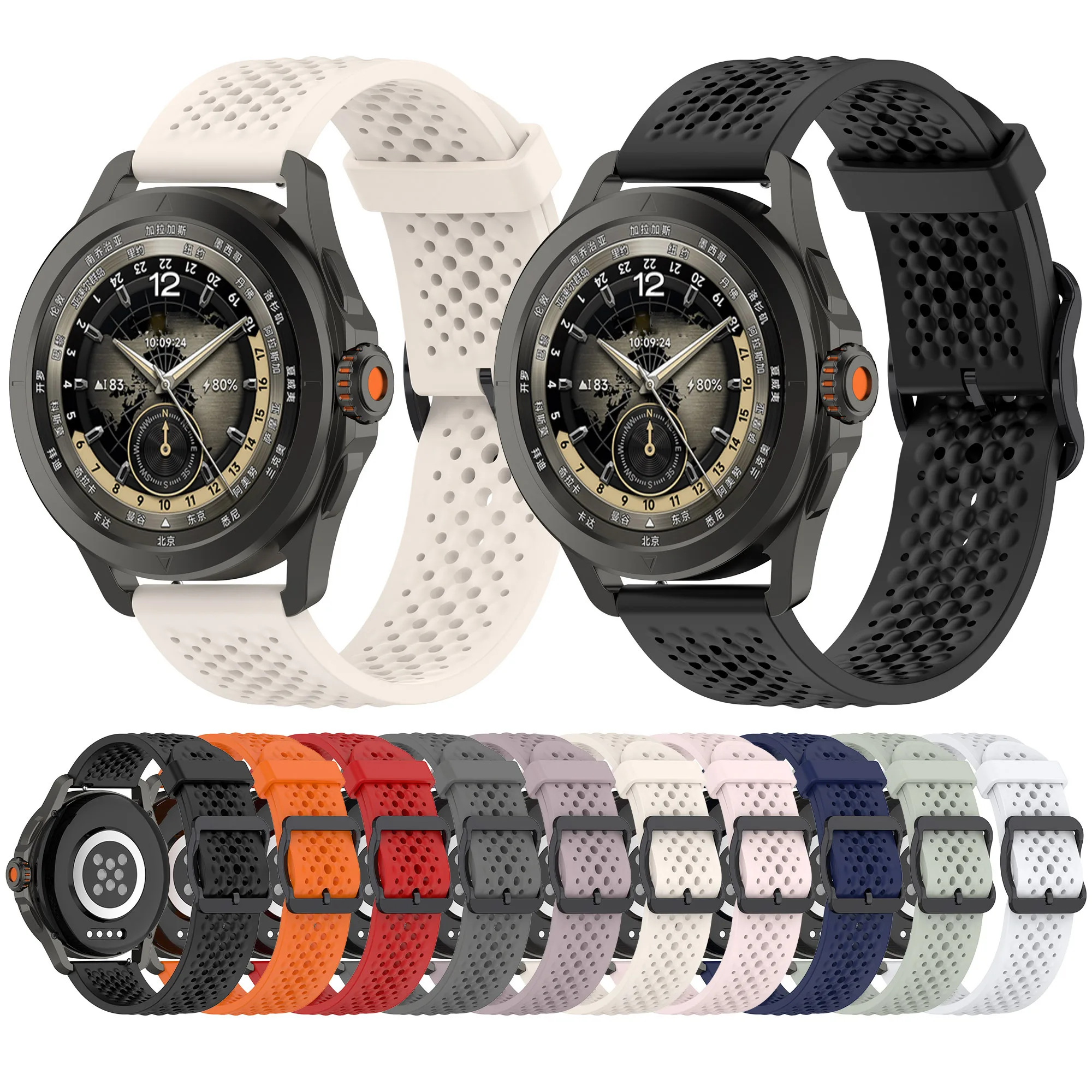 Tschick 20 22 мм спортивный силиконовый ремешок для часов Xiaomi Watch S4 2 Pro S3 S2 S1 Mi Active