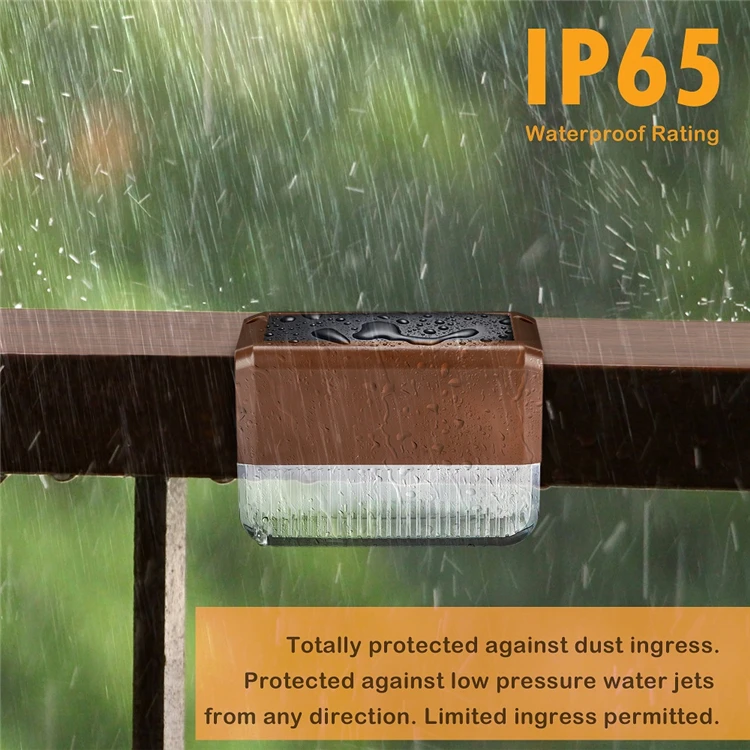 JACKYLED New Design Modern Waterproof Outdoor Led Step Stair Deck Garden  Solar Fence Post Lights