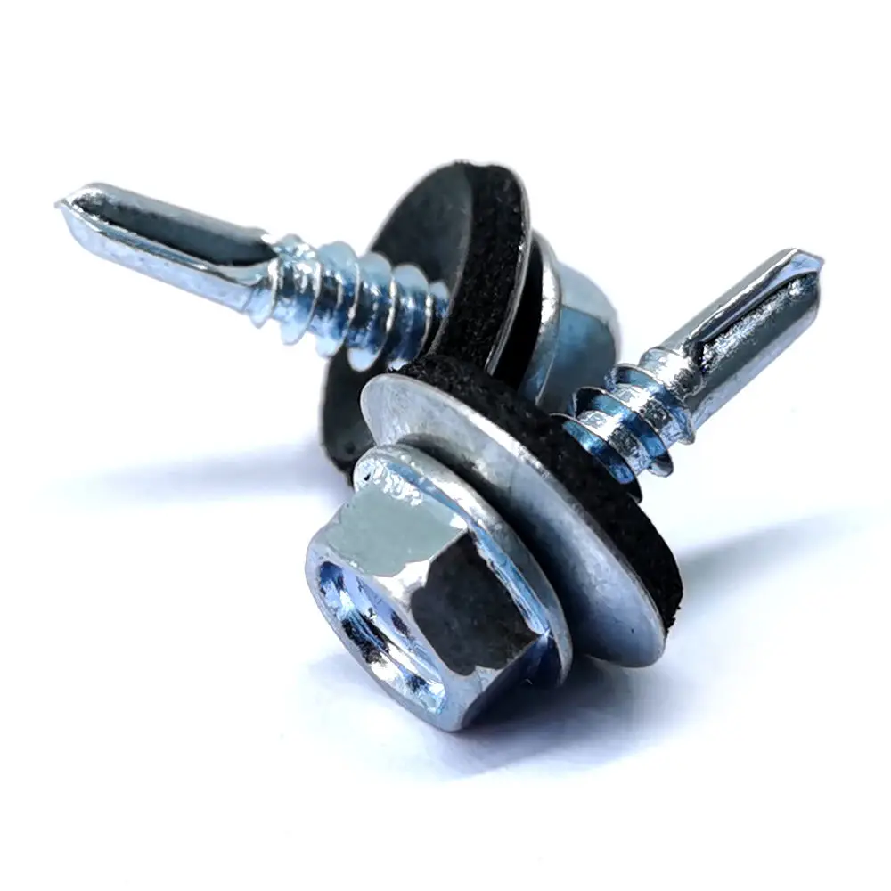 metal ss 410 self drilling screw of m6 5/16 hex flange head length 18mm