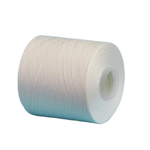 100% polyester  ring spun yarn pre-dyed raw white sewing thread for sewing  40/2 TFO techs process
