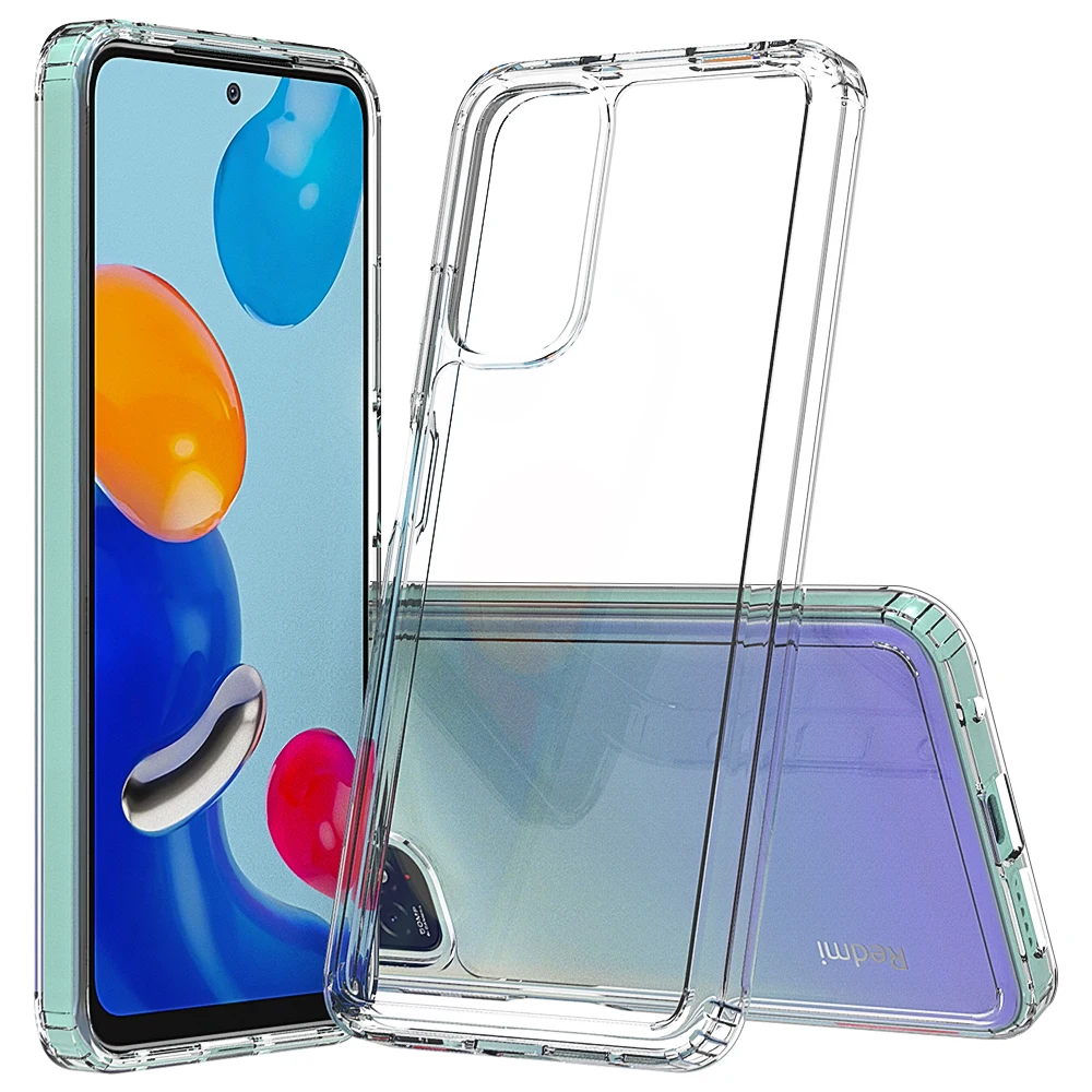 Factory Price Transparent Shockproof Acrylic TPU Mobile Case For Xiaomi Redmi Note 11