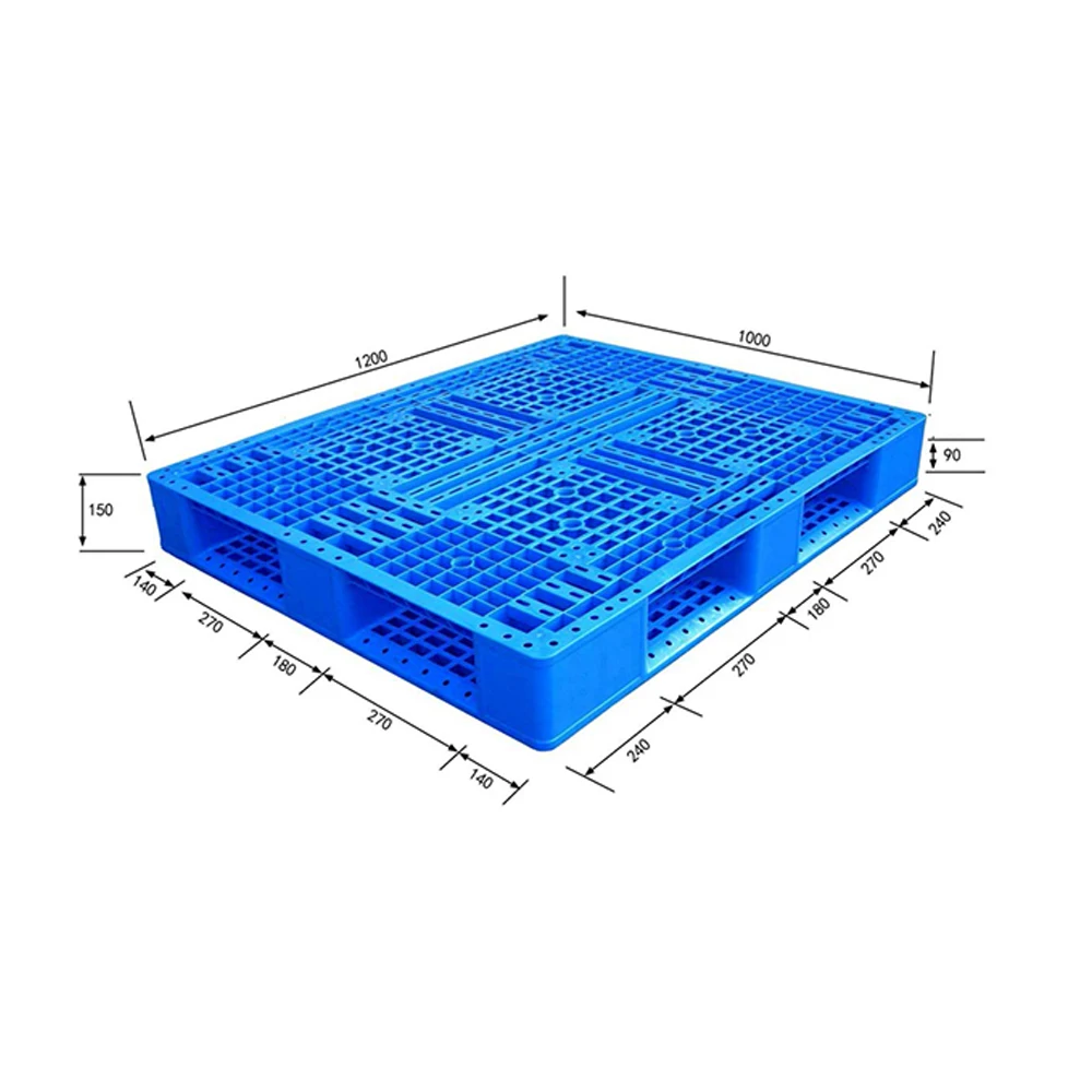 1200*1000mm Cheap Heavy Duty Large Warehouse Storage Grid Surface HDPE Plastic Pallet for sale