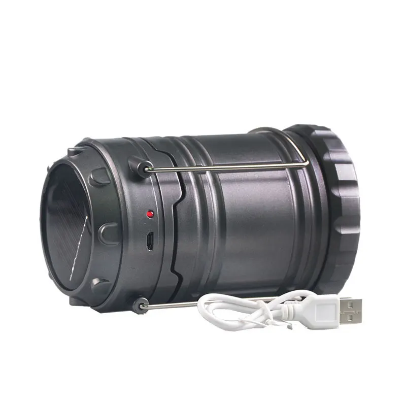 Solar Rechargeable Power LED Super Bright Portable Type-C Charging Collapsible built-in power bank Camping Lights Lamp Lantern