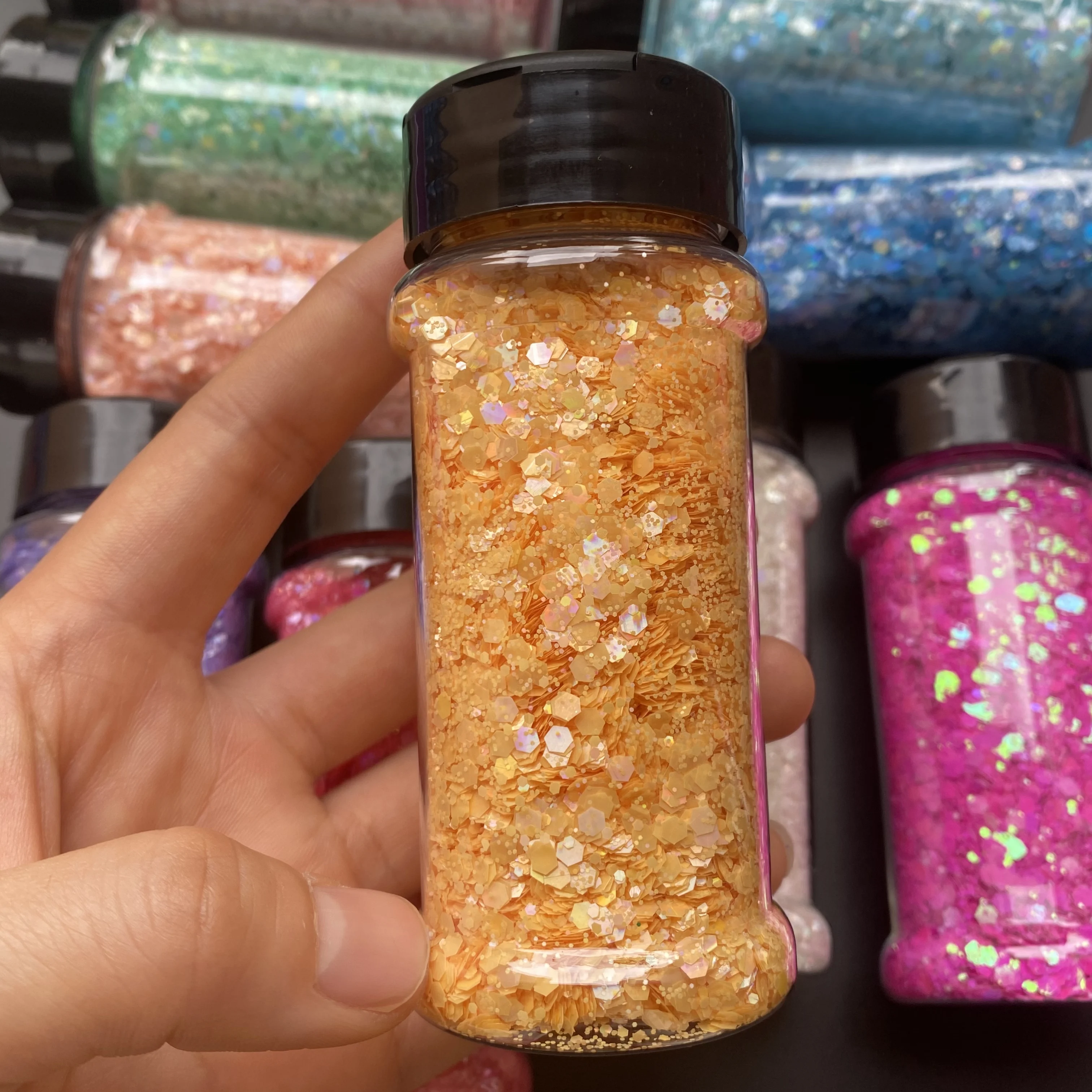 2oz/Shaker Bulk Polyester Nail Glitter Chunky Mixed Holographic Glitter for Tumblers Resin