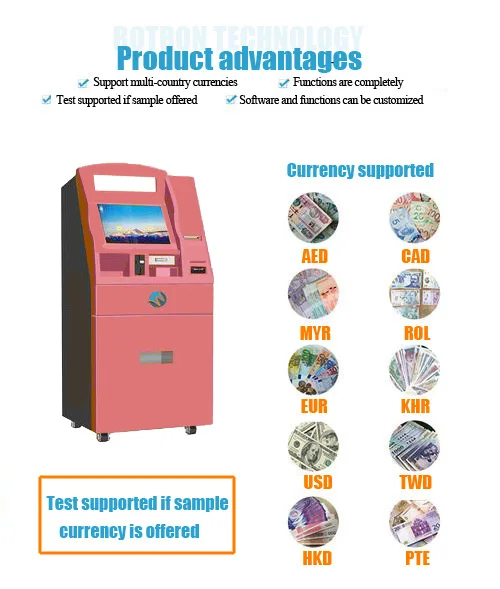 High Safety Self service Windows 10 free standing Indoor Query kiosk with Mental Keyboard