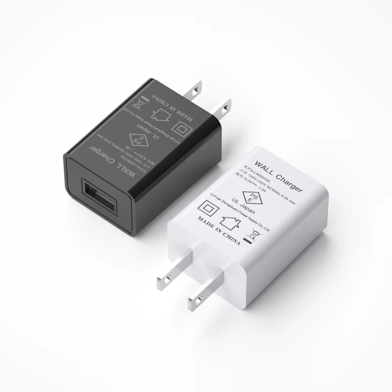 wall mount 5v1a 5v 1a 1000ma usb charger power adapter with JP plug & PSE certification for smart cellphones LX050100