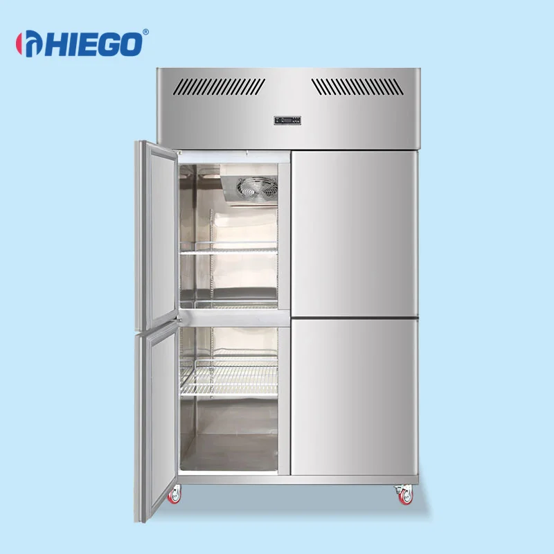 Commercial Double Door Air Cooling Freezer Stainless Steel Upright Refrigerator Refrigeration Equipment