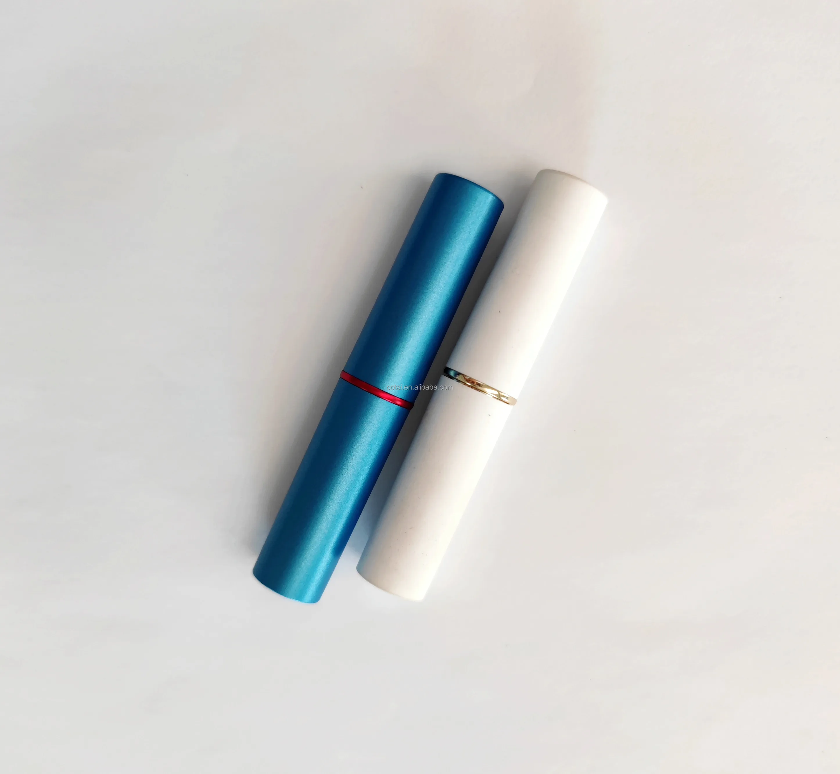 White cosmetic packaging lip balm small slim lipstick tube container