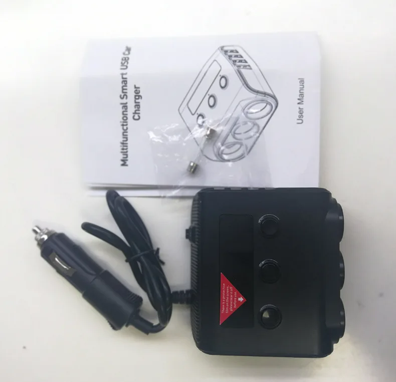 TR12 Новый разветвитель 3 гнезда зарядки 4 порта автомобильное Usb зарядное устройство с подключением от прикуривателя выключателем напряжение дисплея