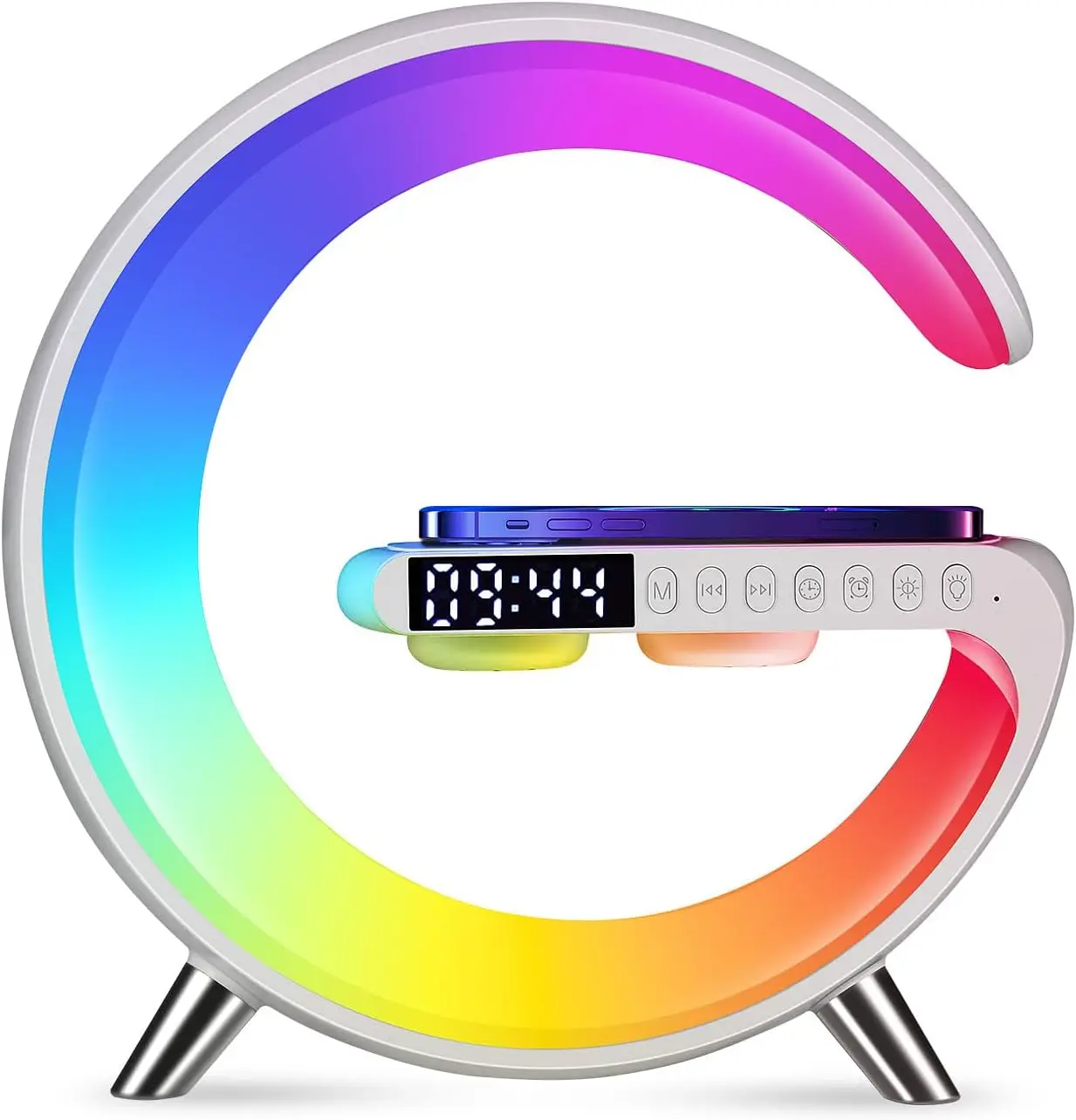 3 in 1 led wireless speaker with sleeping light 10W wireless charger multifunction speaker