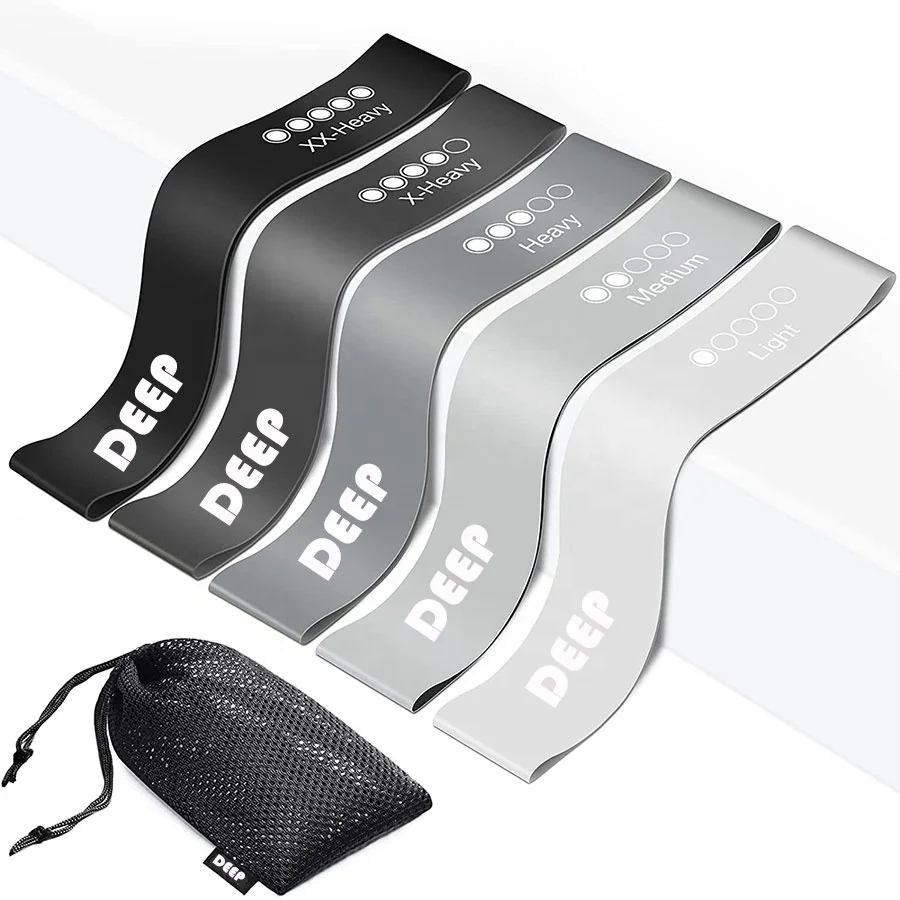 custom logo color rubber tpe latex loop bands gym fitness resistance band sets Workout elastic stretch mini loop band