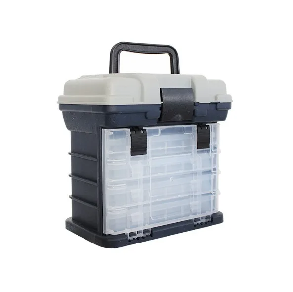 Factory Wholesale multi-function portable fishing Tackle Lure Accessories Chest PP Plastic tool box
