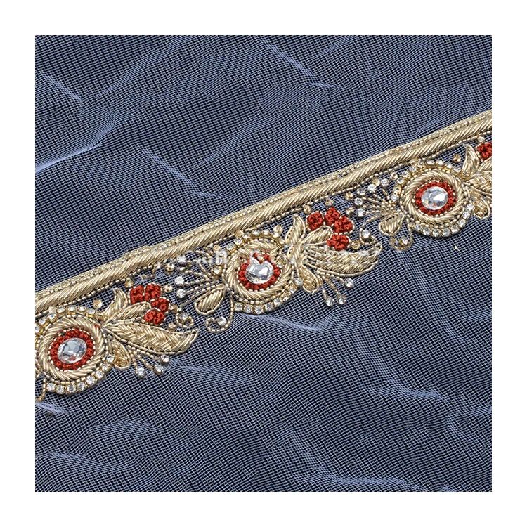 
Indian Gold Wire Trimming With Stone 