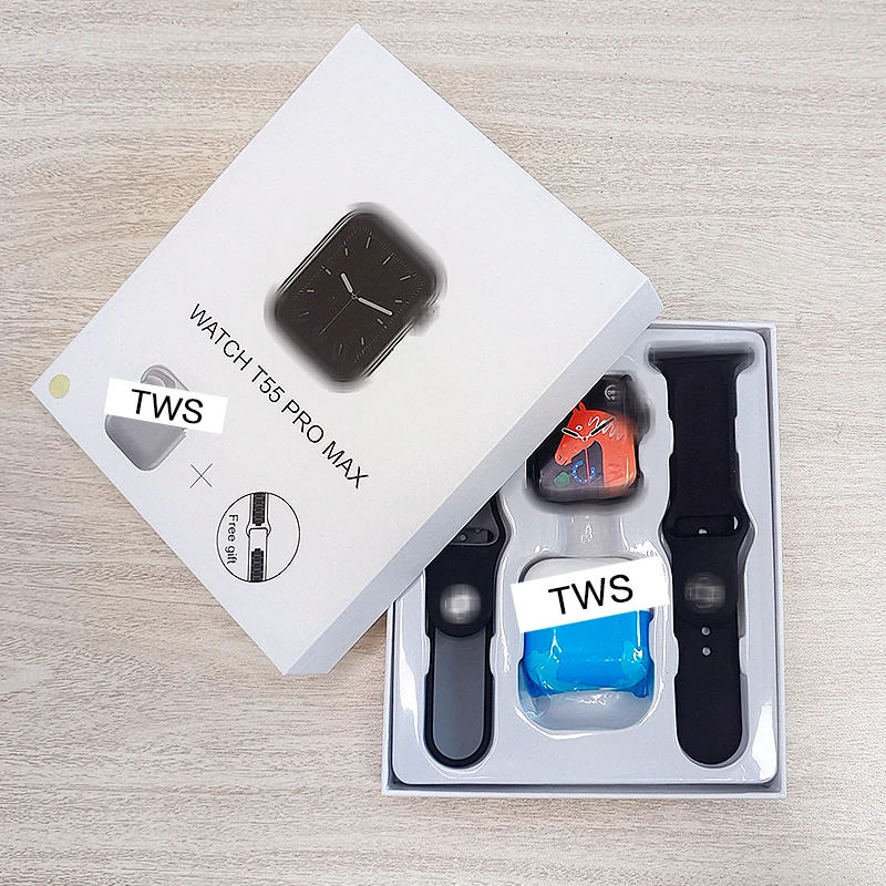 2023 New models Smart Watch with Earbuds 1.44inch smartwatch series 8 pk T55 pro max W26 pro max Fitpro APP