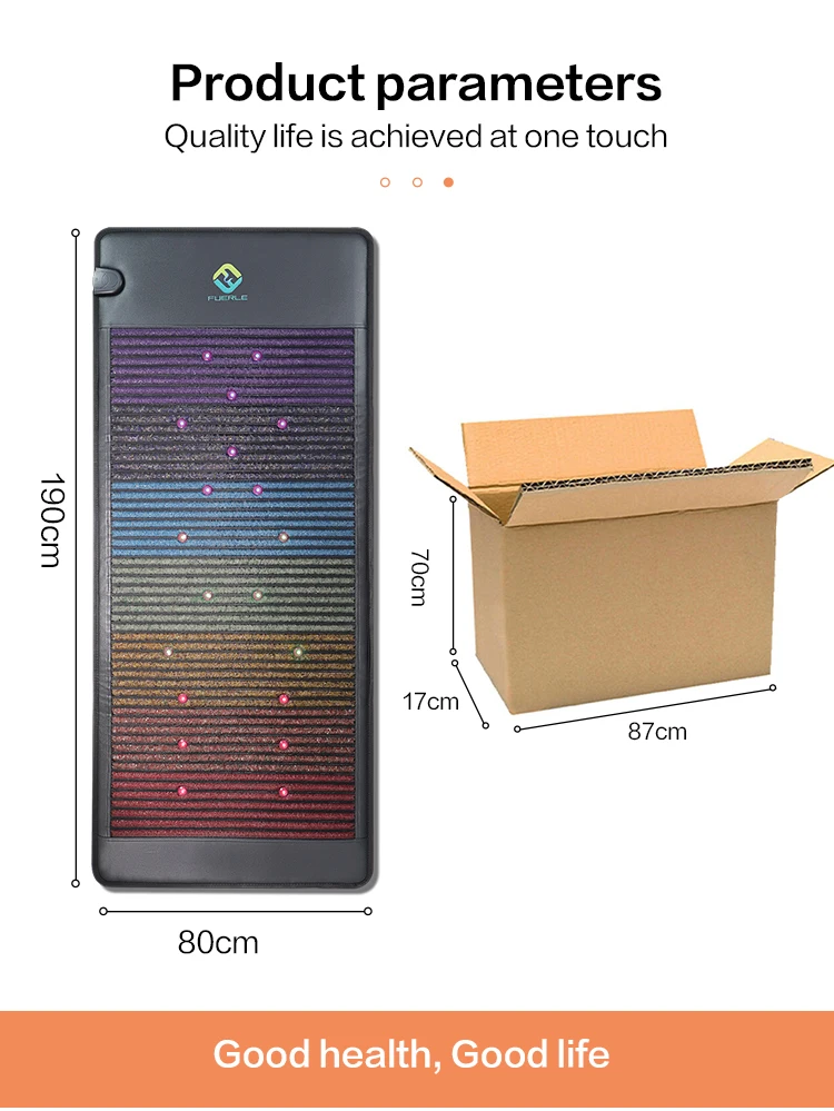 Bio Amethyst Back Massage Far Infrared FIR PEMF Health Mattress Photon Healing Mat