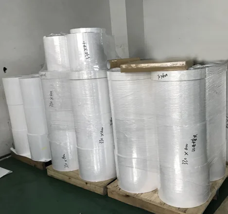 SZJOHNSON Good price self-adhesive label paper 80gsm Semigloss paper with  hot melt and white glassine for shipping label