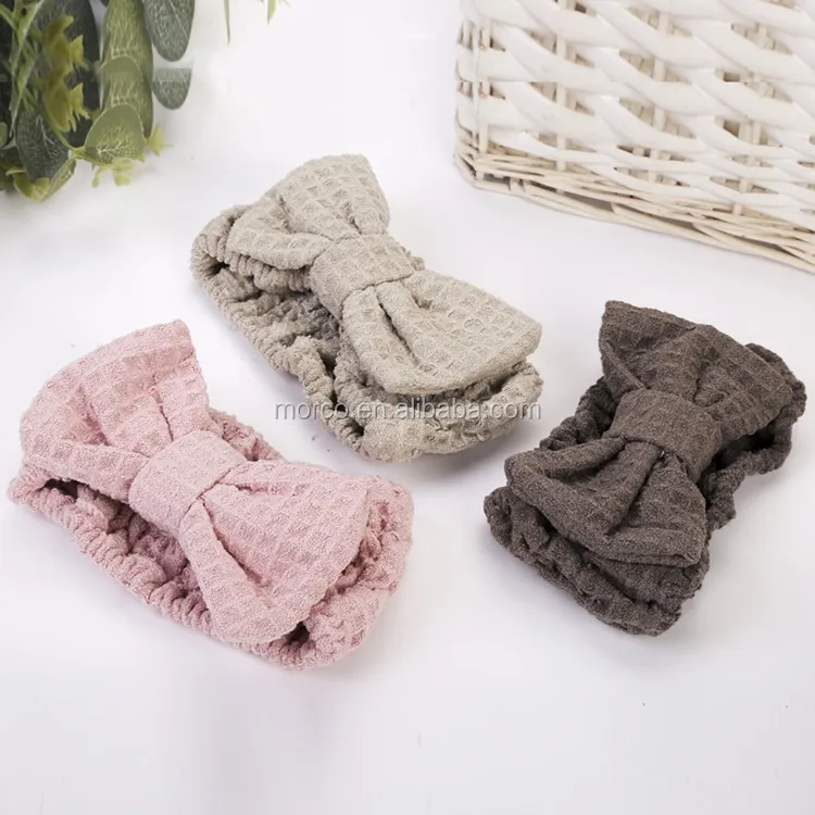 Косметические вафельные аксессуары повязка на голову для макияжа эластичная широкая волос девушек