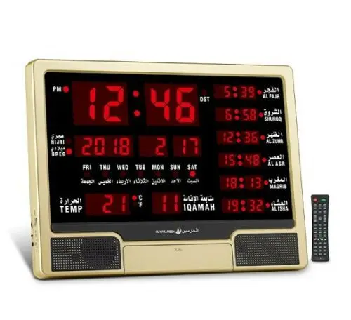  AL-HARAMEEN Исламской мечетью часы HA-4003 LED мусульманские